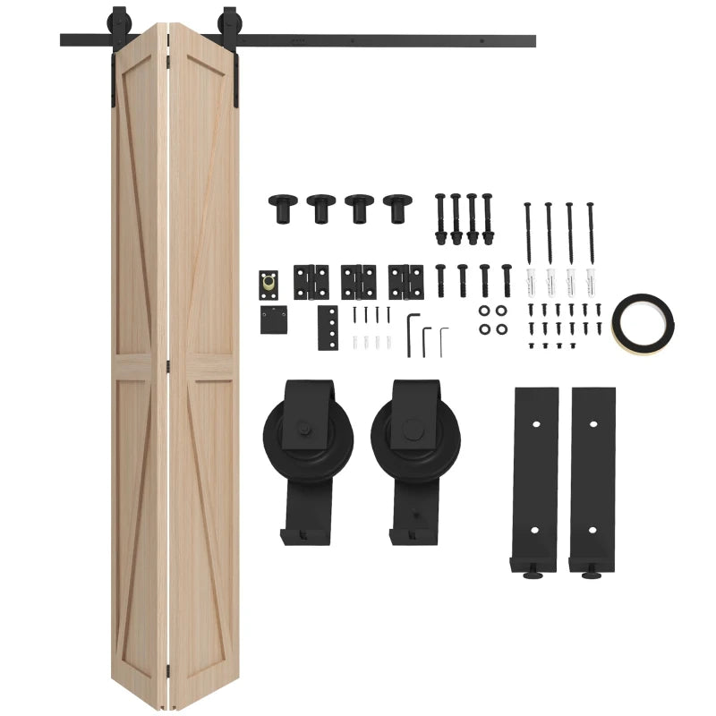 5ft Bi-Folding Sliding Barn Door Kit