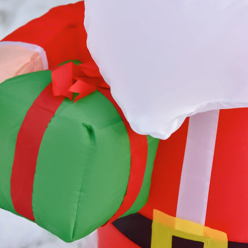 4ft Inflatable Christmas Santa Claus with LED Lights - Holiday Outdoor Yard Decoration & Gift for Festive Cheer