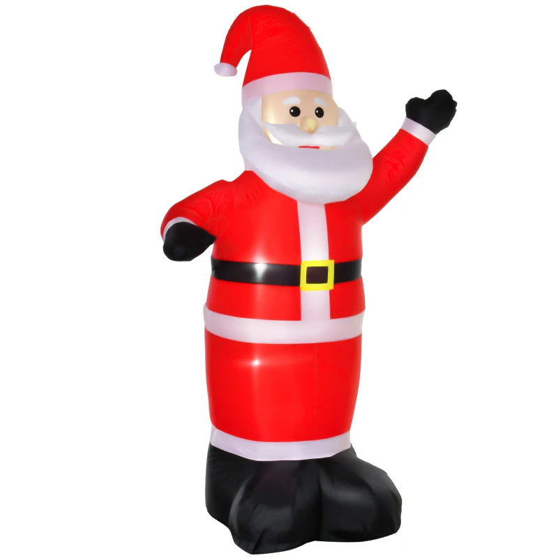 8ft Inflatable Christmas Santa Claus Decoration with LED Lights - Air Blown Outdoor Holiday Yard Décor