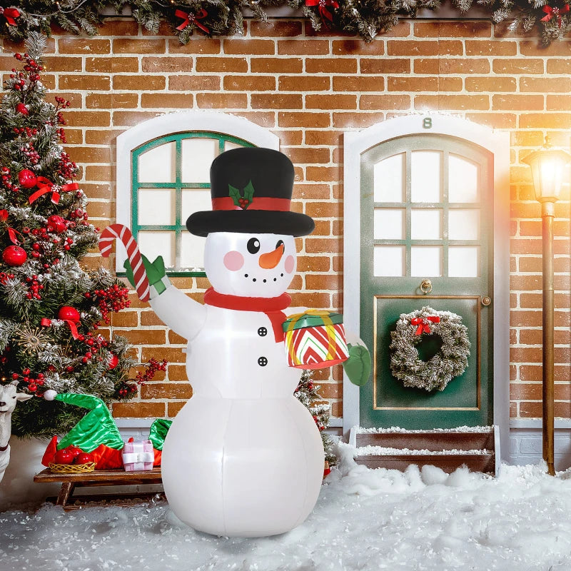 6ft Inflatable Christmas Snowman with Accessories - Festive Holiday Decor for Outdoor Yard Display