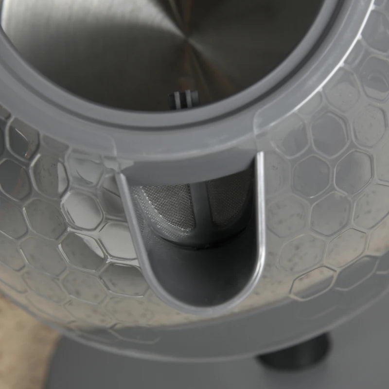 1.7L 3000W Fast Boil Kettle & 2 Slice Toaster Set - Auto Shut Off, Browning Controls, Stylish Grey Finish