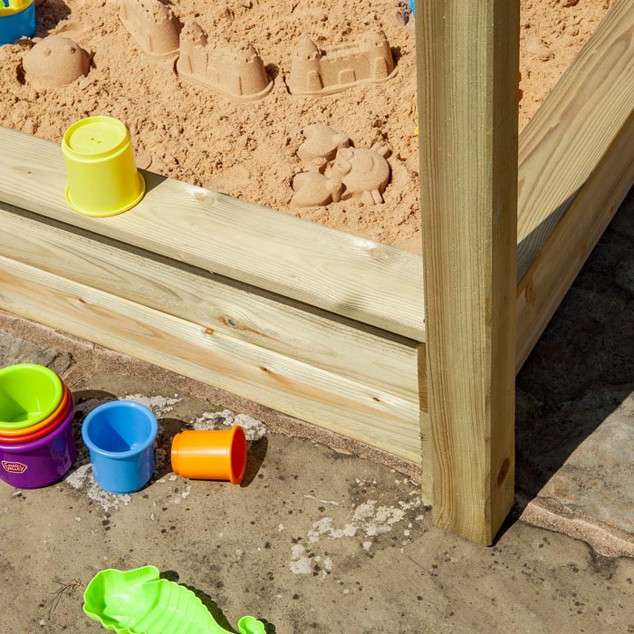 Large Wooden Sandpit for Kids