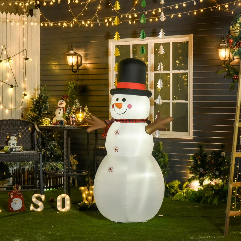 6ft Giant Inflatable Snowman Christmas Decoration with LED Lights - Cute Family Fun for Indoor & Outdoor Holiday Decor