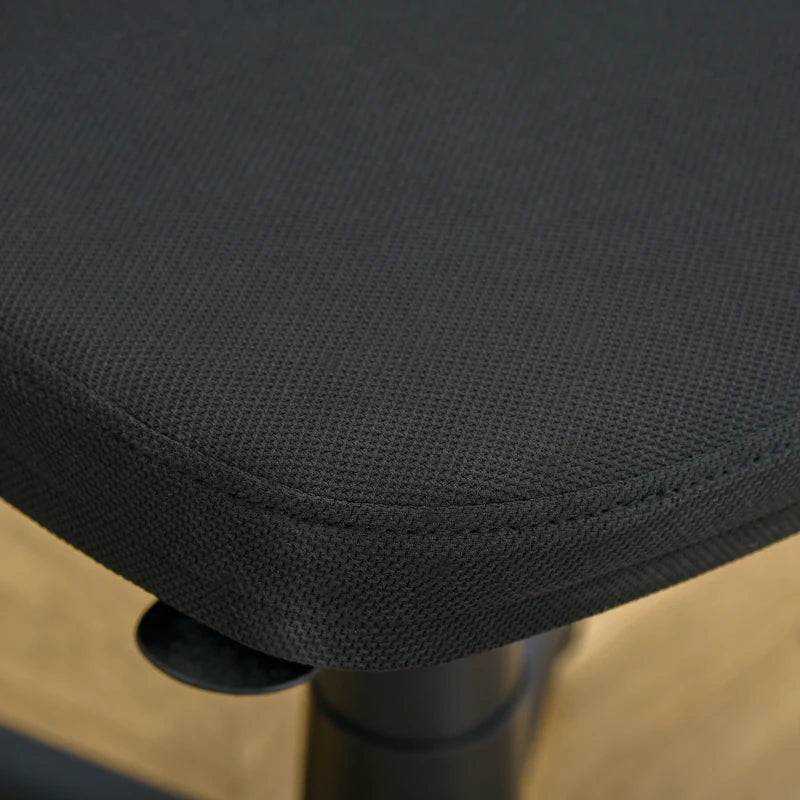 Ergonomic Small Office Chair without Arms Swivel Mesh Desk Chair with Curved Back and Wheels Height Adjustable for Home Vanity Computer Dressing Table Study Bedroom Holds Up to 120 kg