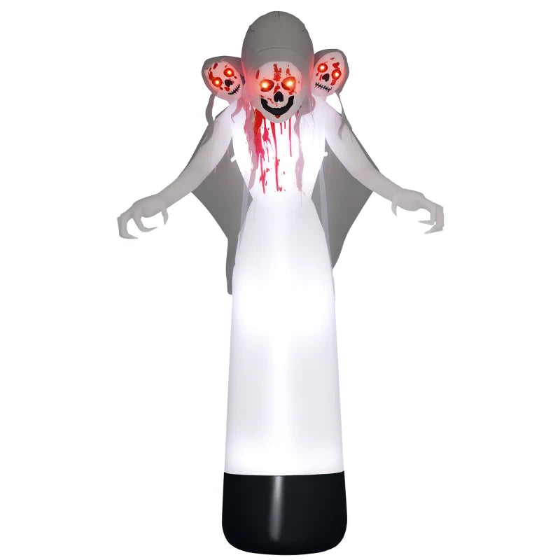 8.9ft Inflatable Three-Headed Ghost for Halloween - Spooky Outdoor Decoration, Perfect for Yard or Party