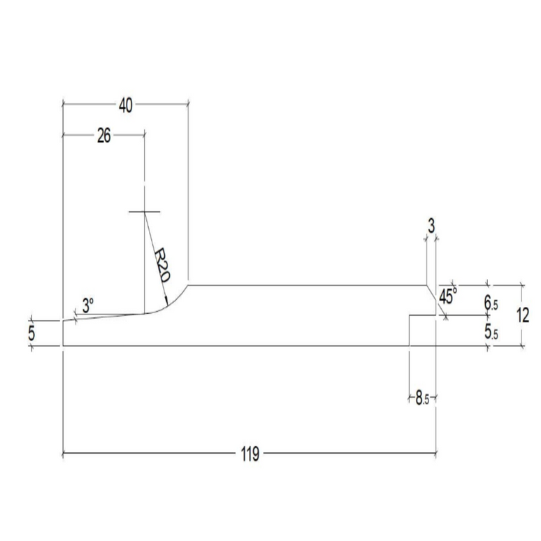 Pressure-Treated Redwood Shiplap Board – 119mm x 12mm – Exterior Timber Cladding