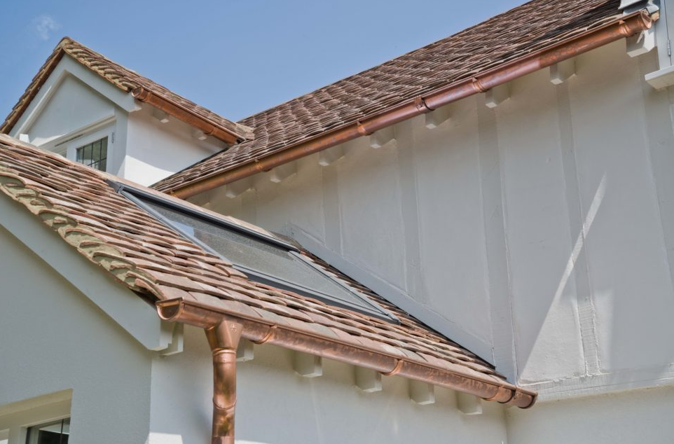 115mm Half Round Copper Gutter Length 3m