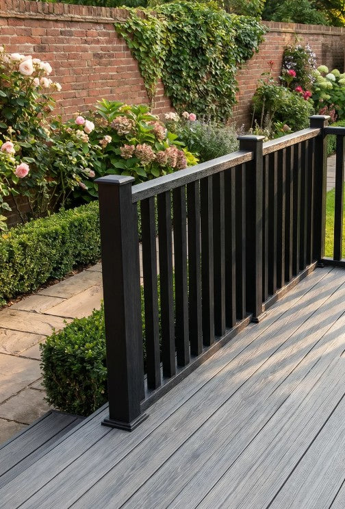 Ambideck Composite Balustrade Kit Part 2B – 1150mm Newel Post, Bolt Down Support & Cap