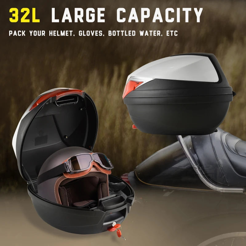 32L Motorcycle Tail Box for Easy Luggage Storage