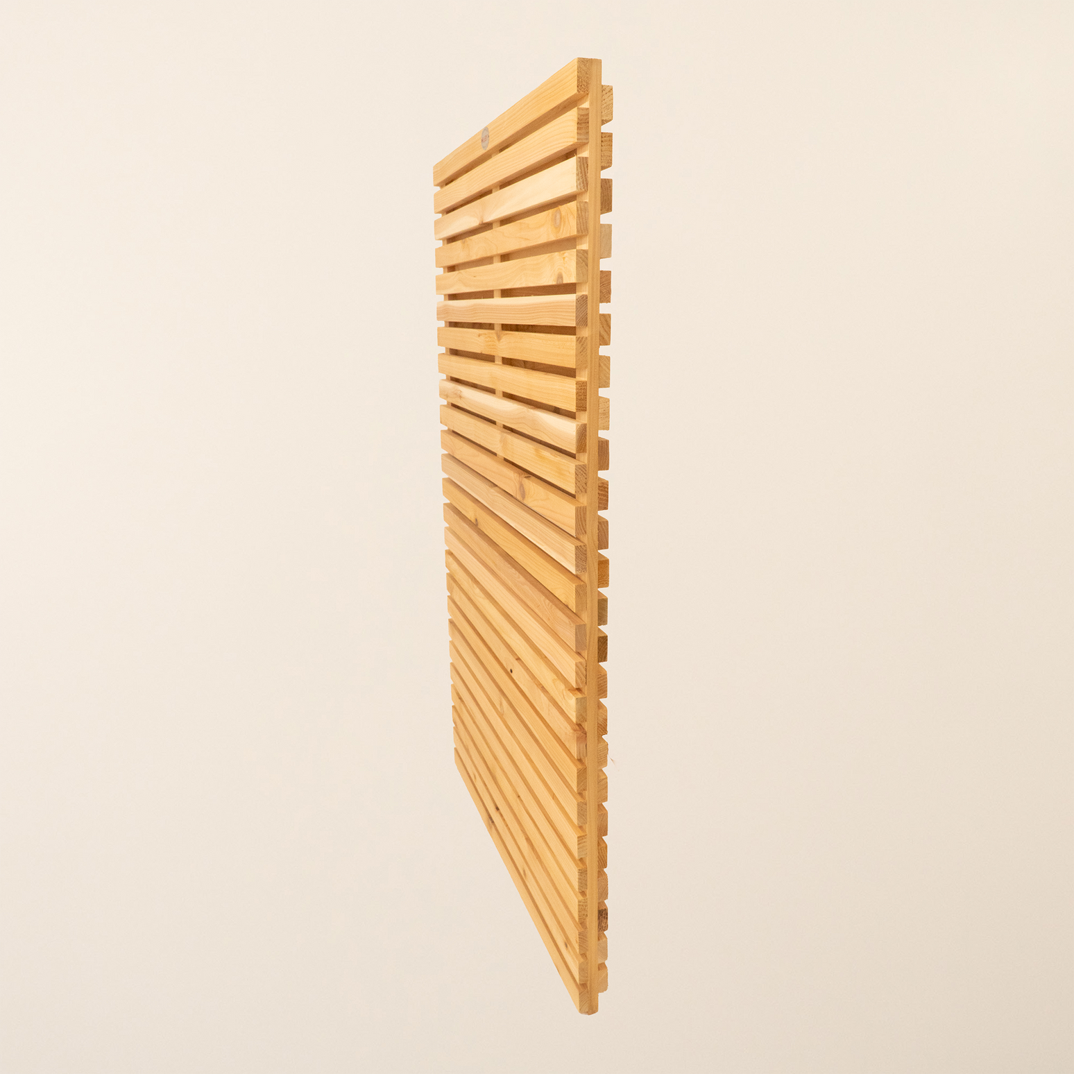 Double Sided Planed Cedar or Larch Slatted Fence Panel Horizontal Garden Privacy Screen