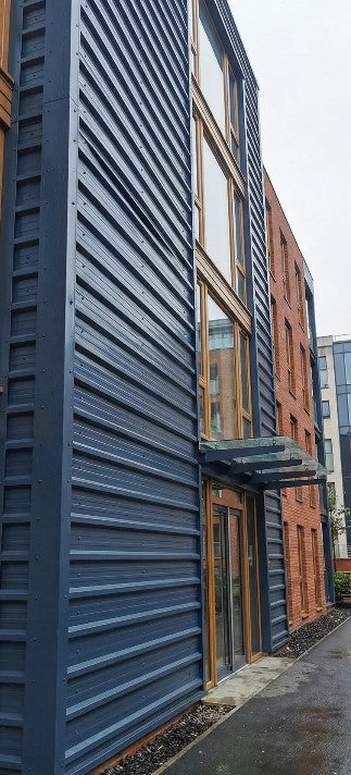 32/1000 Box Profile Polyester Paint Coated 0.5mm Metal Roof Sheet Slate Blue