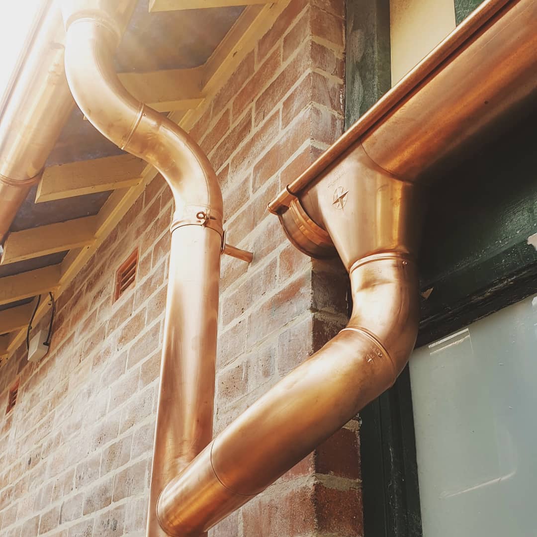 115mm Half Round Copper Stop End