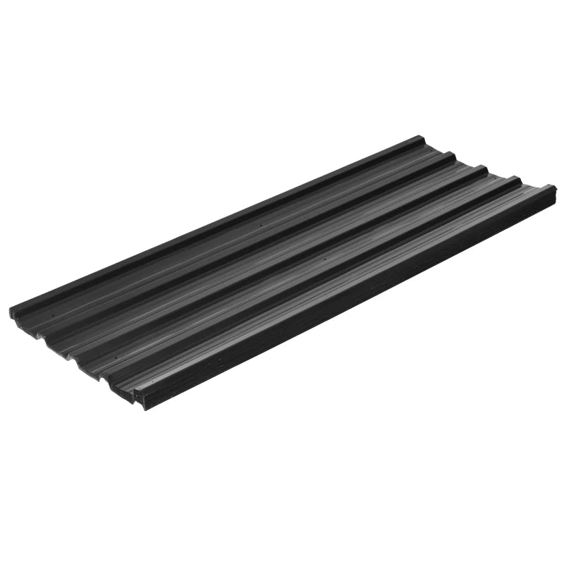 Dark Grey Galvanised Metal Roofing Sheets - Pack of 12 (129 x 45cm)