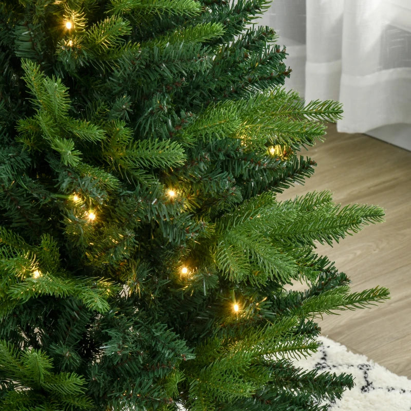 1.2m Pre-Lit Christmas Tree Entrance Décor - 4ft Xmas Tree with 750 Tips & 80 LED Lights in Vase Base