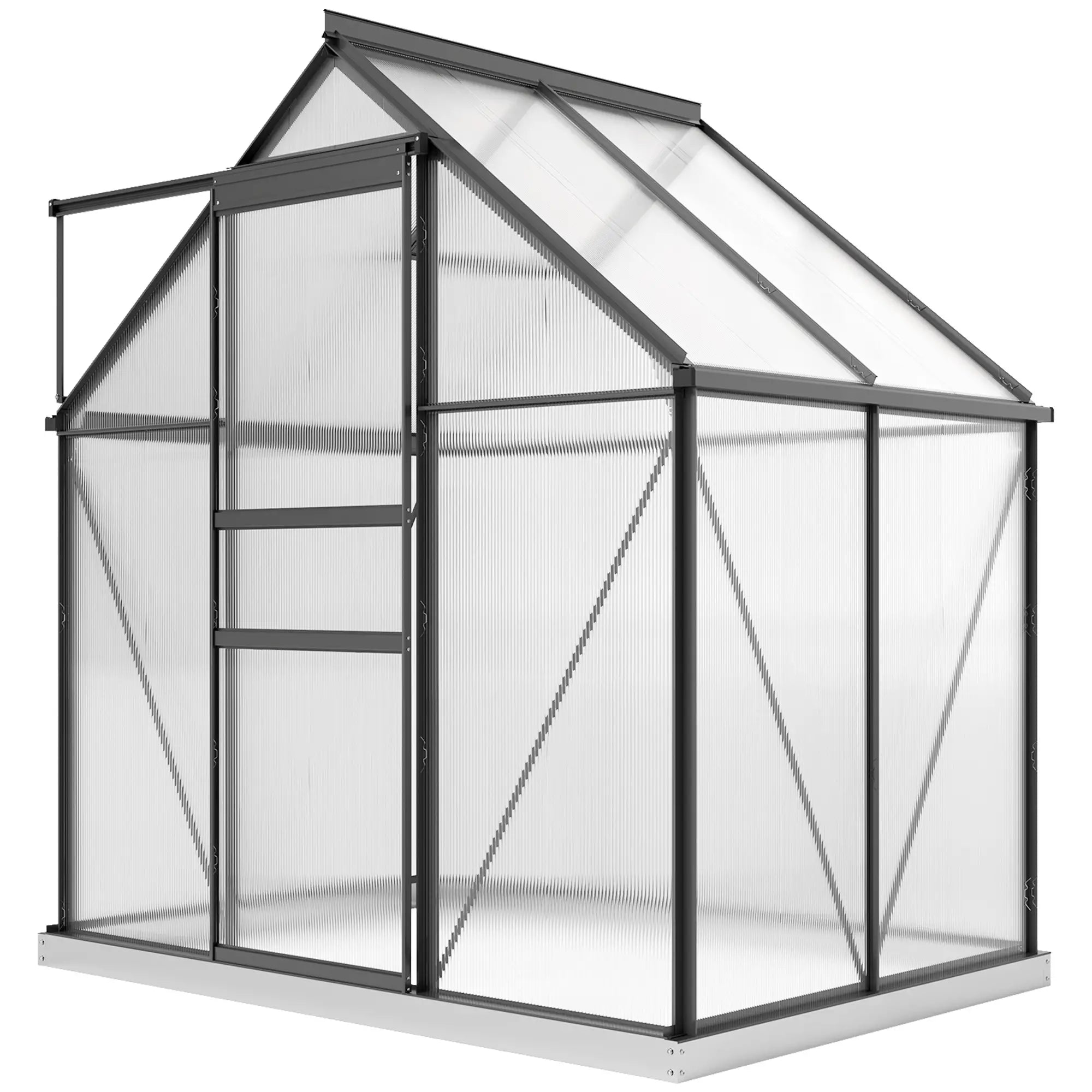 192.5cm x 131cm Walk-In Polycarbonate Greenhouse