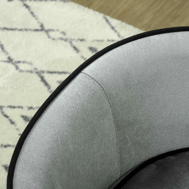 Stylish Dog Sofa Pet Chair with Wooden Frame, Removable Cushion - Grey & Silver-Tone Kitten Bed Couch