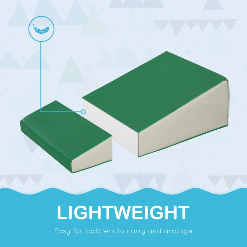 5-Piece Kids Soft Play Set - Climb & Crawl Foam Blocks for Toddlers - Indoor Activity Toys - Blue Learning Equipment