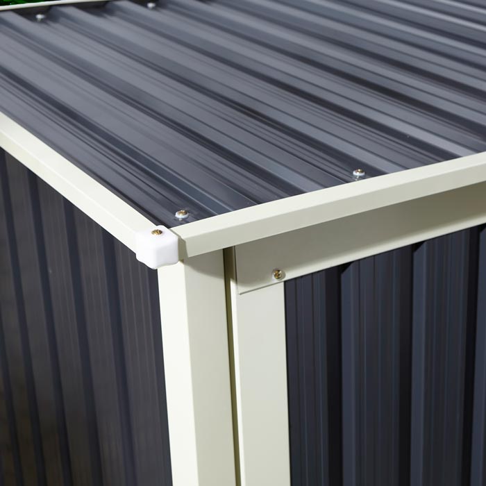 5x3 Metal Pent Shed Dark Grey