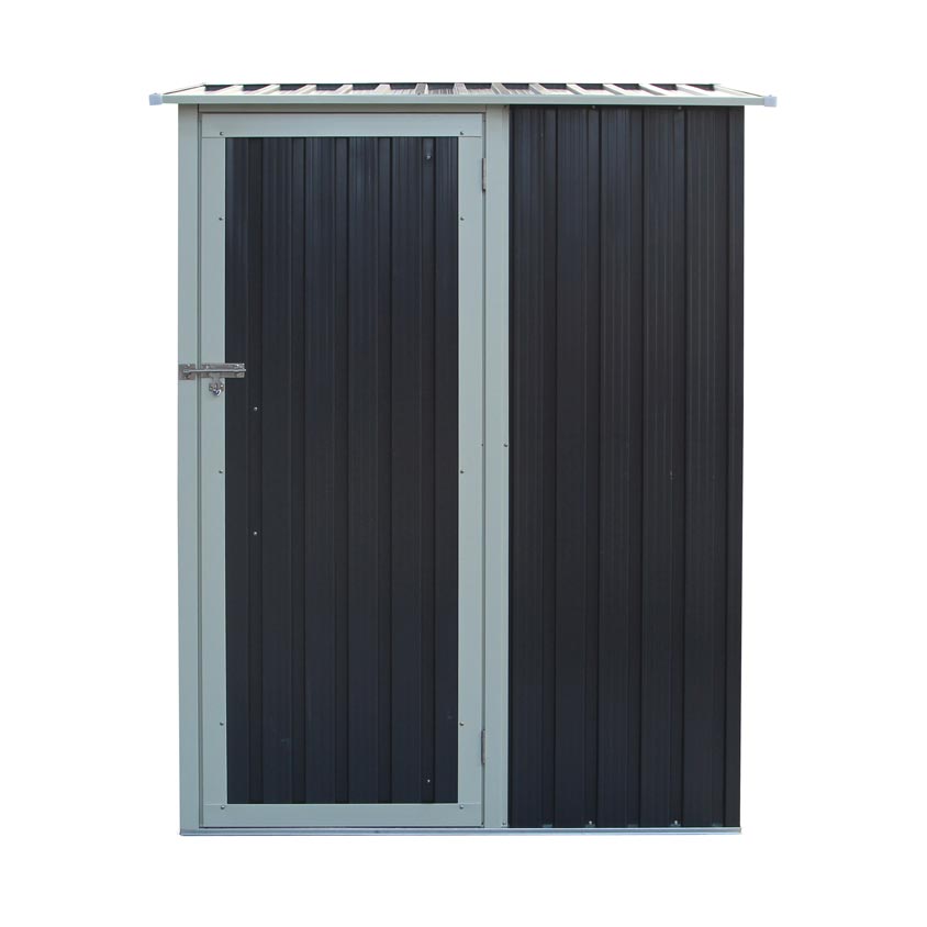 5x3 Metal Pent Shed Dark Grey