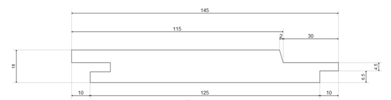 2.4m Iroko Wood Cladding 145mm x 18mm – Exterior Shadow Gap Timber Boards