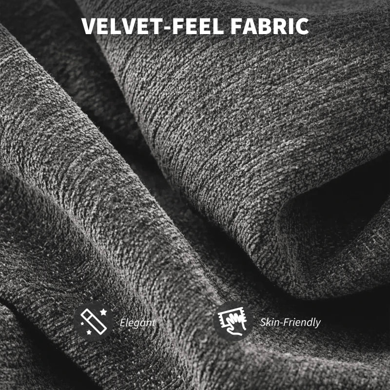 Luxurious Velvet-Feel Office Chair in Grey - Ergonomic Design for Comfort and Style - Perfect for Home or Office