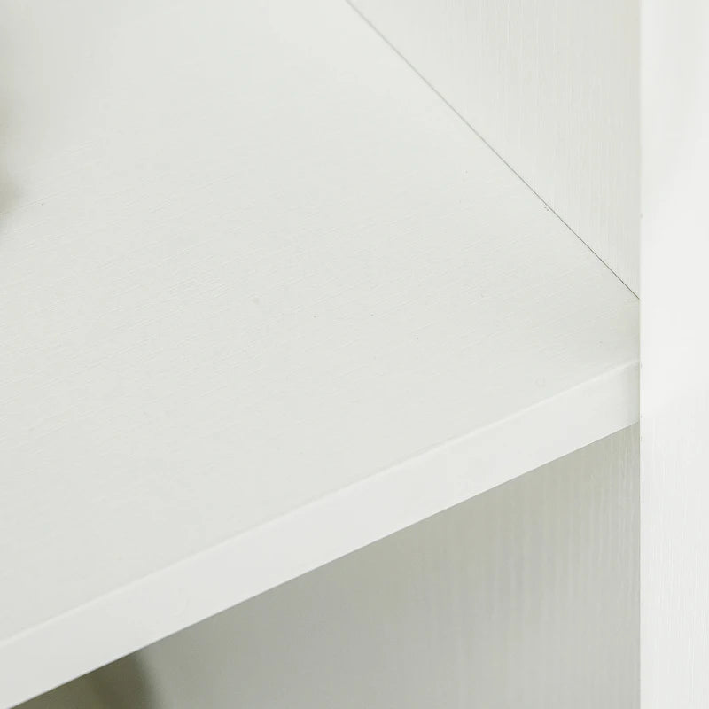 Vinsetto Two-Tier Locking Office Storage Cabinet - Modern White File Organizer for Home & Office Use