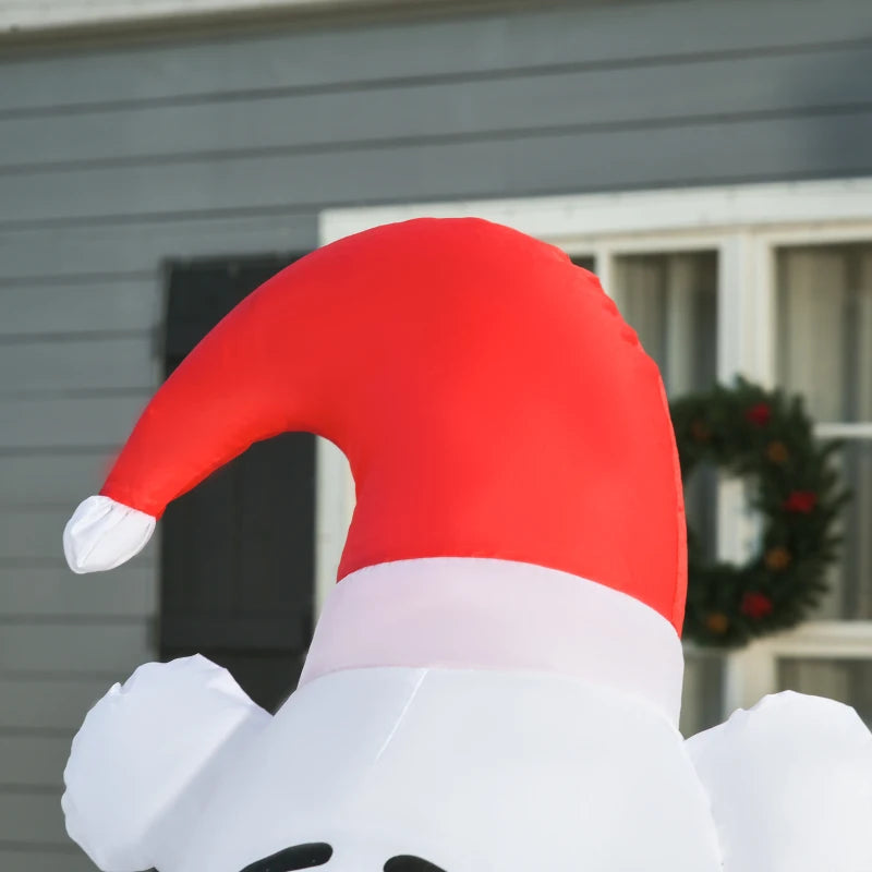 6ft Tall Inflatable Bear - Airblown Christmas Lawn Decoration for Outdoor Holiday Projection Display