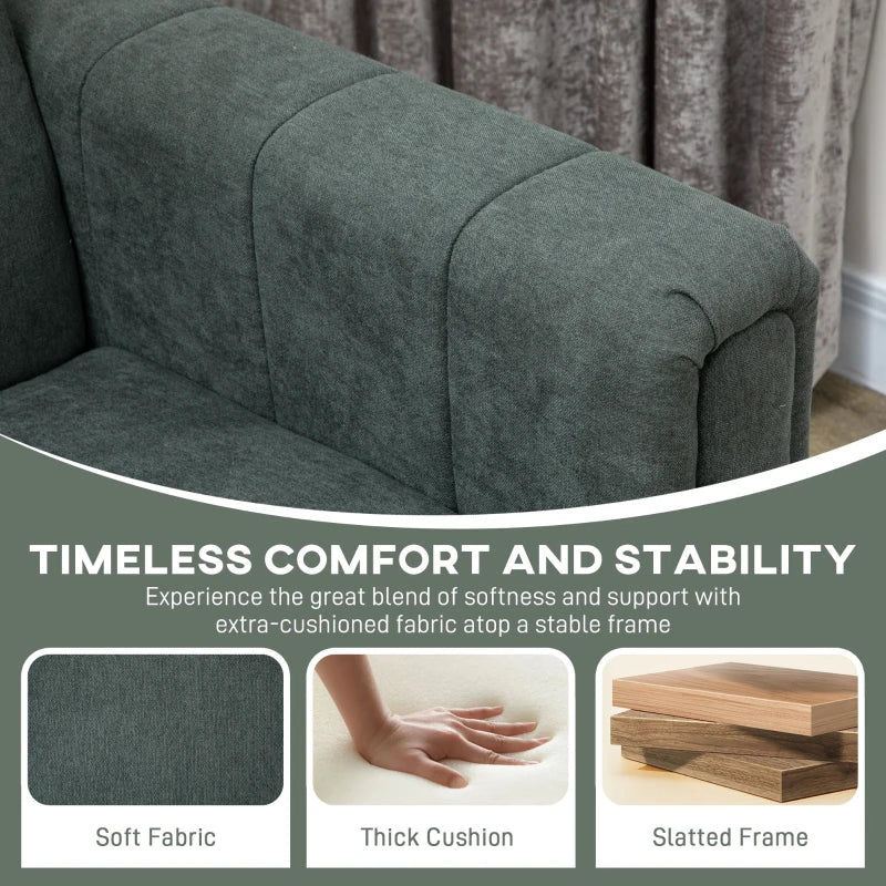 Modern Grey Three-Seater Sofa for Relaxed Living Room Comfort