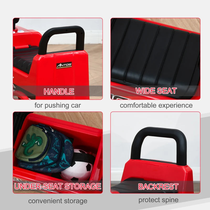 Mercedes Benz Licensed Kids Ride On Car Truck - Foot to Floor Slider with Under Seat Storage for Toddlers 12-36 Months - Red