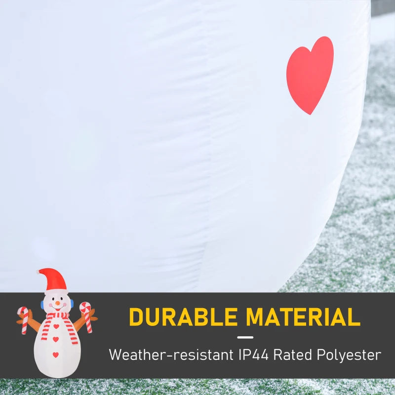 8ft Inflatable Christmas Snowman with Candy & Rotating Lights - Perfect Indoor/Outdoor Holiday Lawn Decoration & Party Prop