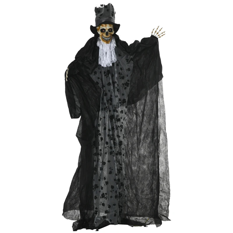 189cm Animated Ghost Bridegroom - Life Size Halloween Decoration with Sound, Motion Activation & Light Up Eyes