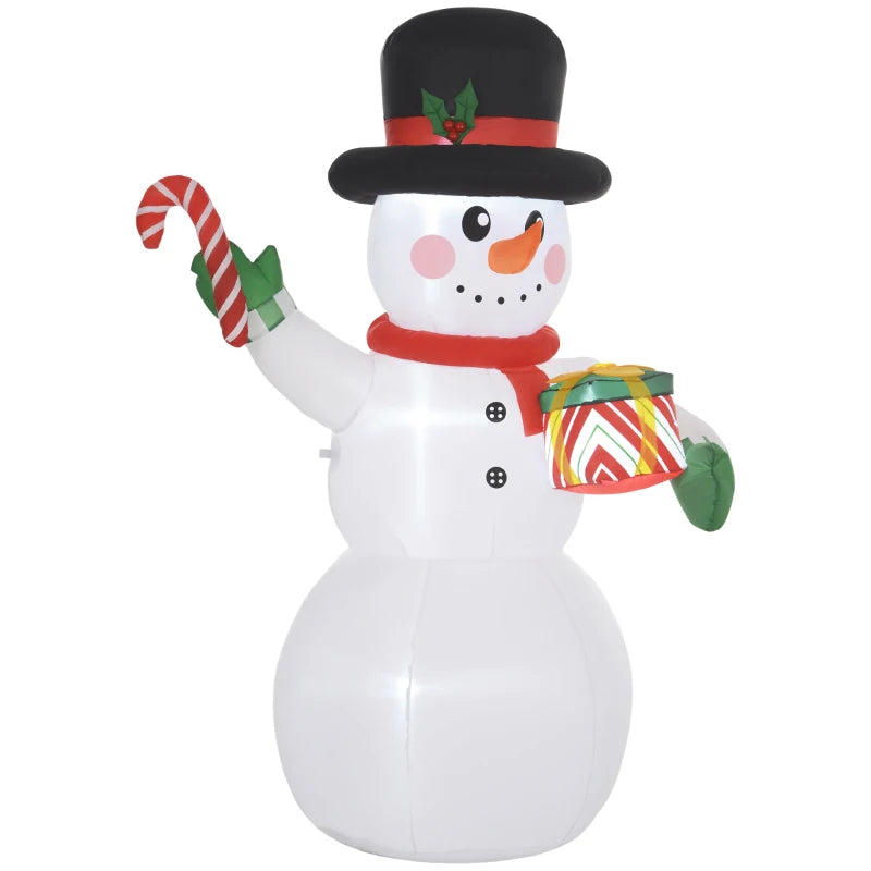 6ft Inflatable Christmas Snowman with Accessories - Festive Holiday Decor for Outdoor Yard Display
