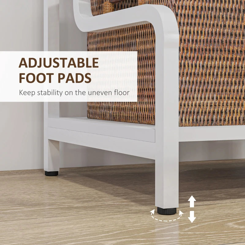 3-Tier Printer Stand with Storage Shelves - White Printer Table for Home Office & Study, 55x40x77cm