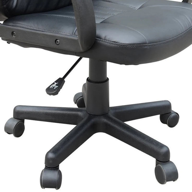 Swivel Executive Office Chair PU Leather Computer Desk Chair Adjustable Height with Wheels Black