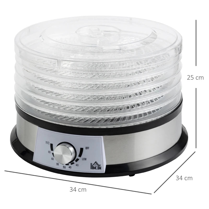 Premium Five-Tray Food Dehydrator for Healthy Snacks - Adjustable Temperature, BPA-Free, Perfect for Fruits, Vegetables, and Jerky