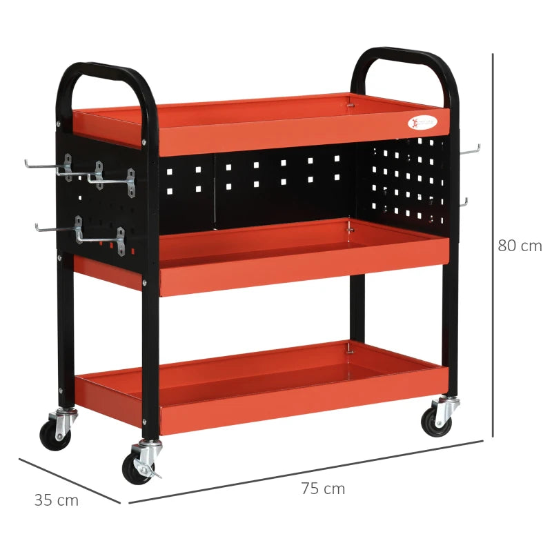 3-Tier Tool Cart for Garage Organization