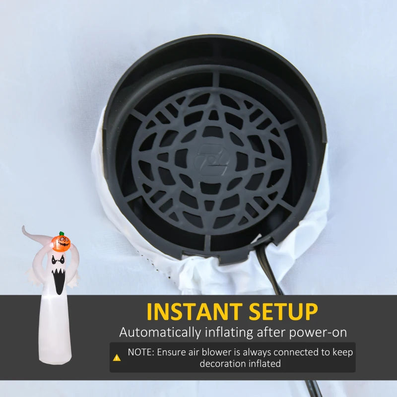 6FT Inflatable Halloween Decoration - Floating Ghost & Pumpkin for Outdoor Yard Party - 1.8m Spooky Decor