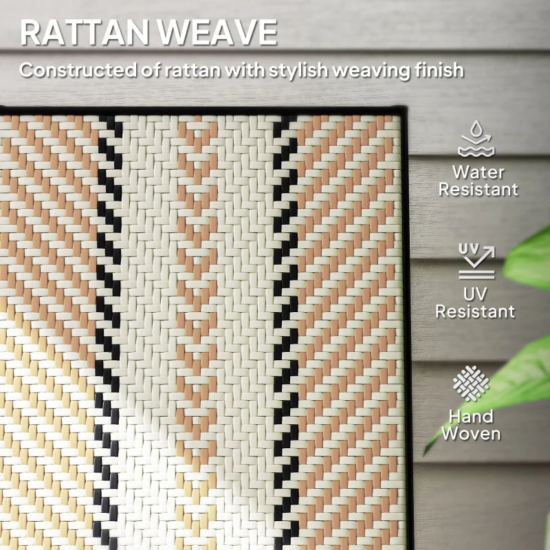 Stylish Orange Rattan Reclining Garden Chairs - Comfortable Outdoor Seating for Relaxation and Sunbathing