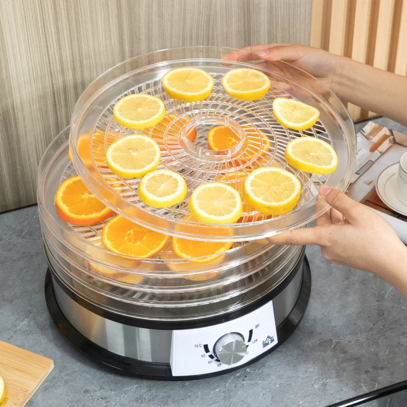 Premium Five-Tray Food Dehydrator for Healthy Snacks - Adjustable Temperature, BPA-Free, Perfect for Fruits, Vegetables, and Jerky