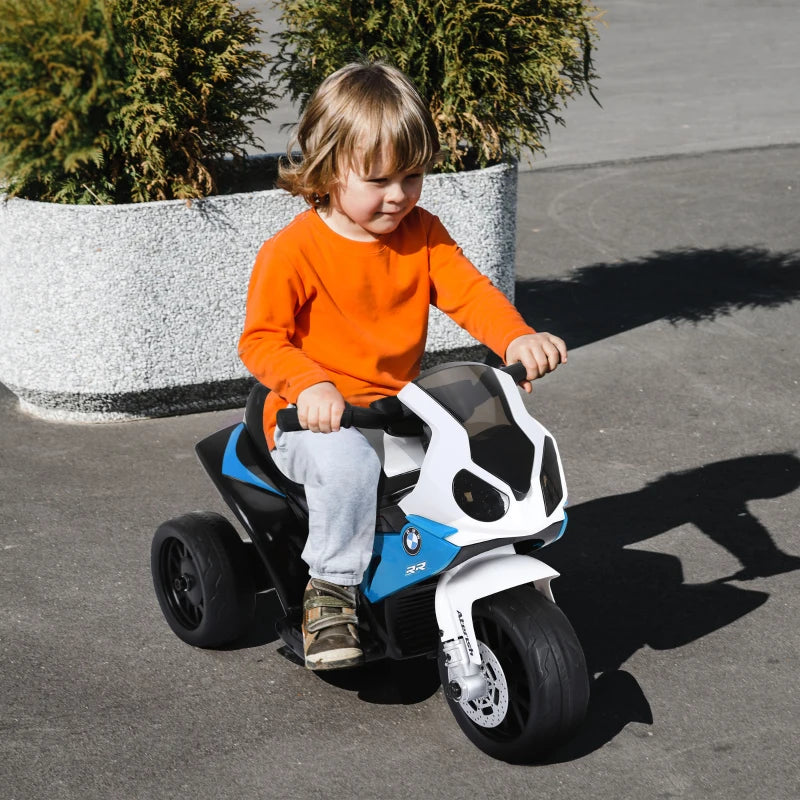 Electric Motorbike for Kids Ride On BMW Style with Headlights Music 6V Blue