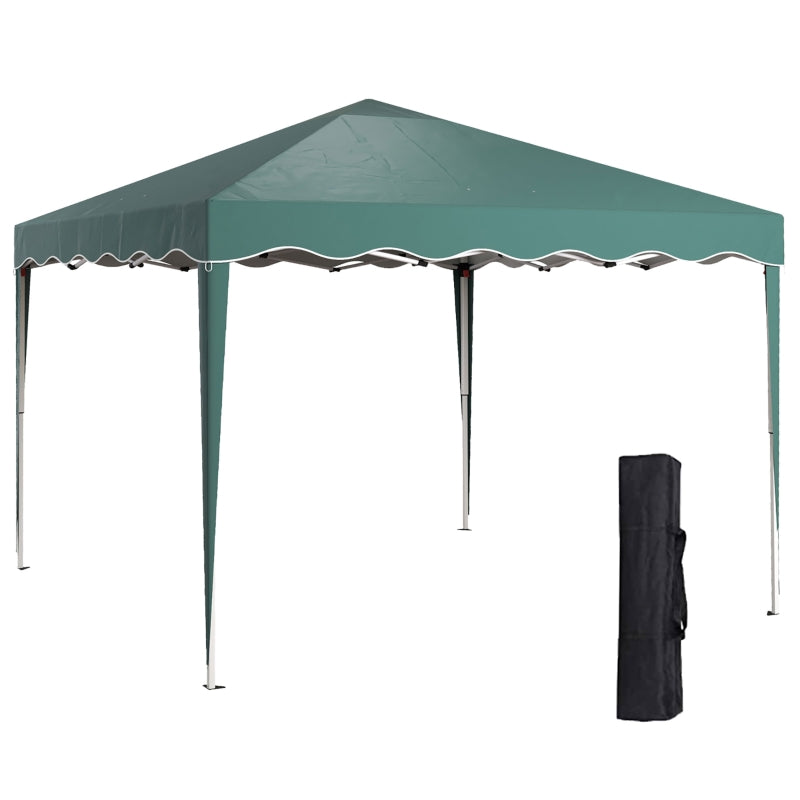 Green Adjustable Height Pop-Up Gazebo with Bag