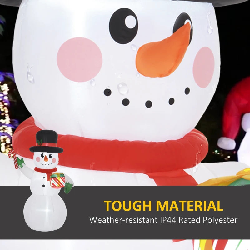 6ft Inflatable Christmas Snowman with Accessories - Festive Holiday Decor for Outdoor Yard Display