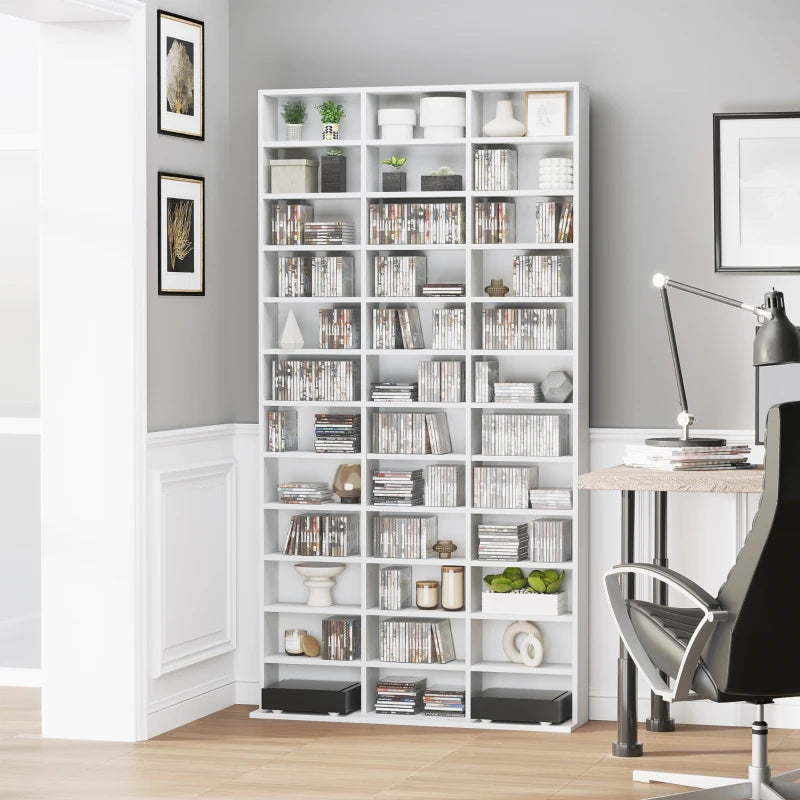33 Adjustable Compartment Storage Unit - Versatile White Organizer for Home, Office, and Craft Supplies - Space-Saving Design