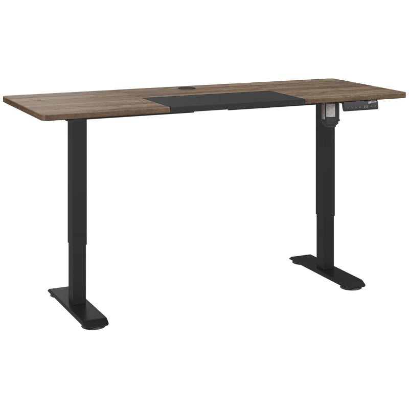 Vinsetto Adjustable Electric Standing Desk 72-116cm with LED Display - Modern Black Ergonomic Home Office Furniture