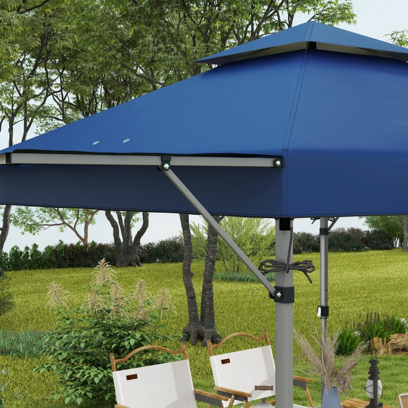 Blue 5x3m Adjustable Pop-Up Gazebo with Accessories