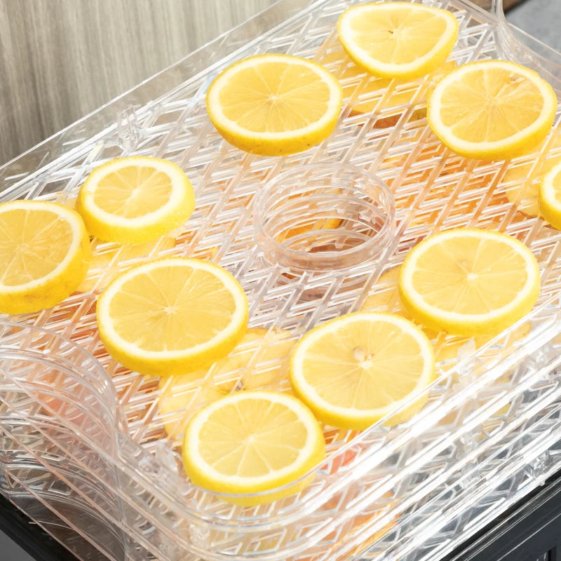 5-Tier Stainless Steel Food Dehydrator - 245W Adjustable Temperature & Timer, LCD Display for Fruits, Vegetables, Jerky & Pet Treats