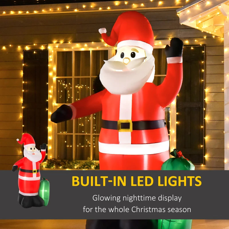 7.5ft Inflatable Christmas Santa Claus with LED Lights - Air Blown Holiday Yard Decoration for Outdoor Festive Decor