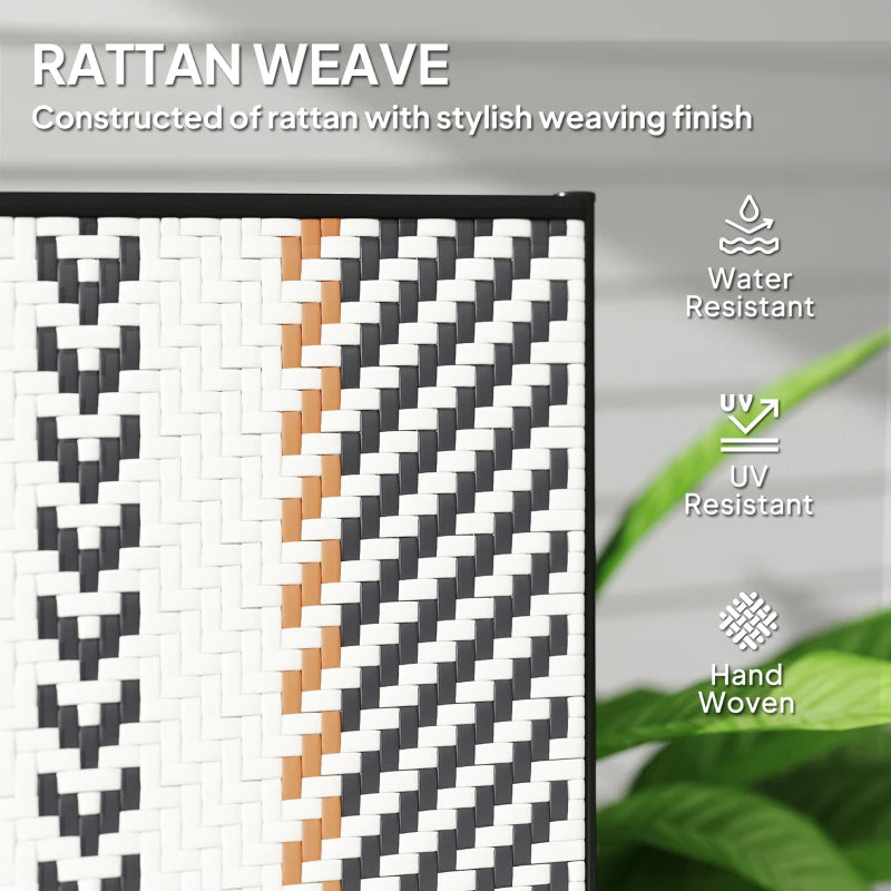 Set of 2 Multicolour Rattan Reclining Garden Chairs - Stylish Outdoor Seating for Relaxation and Comfort