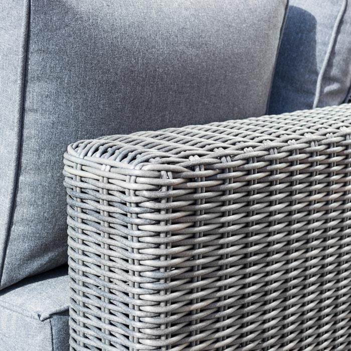 Grey Weave Corner Sofa Set