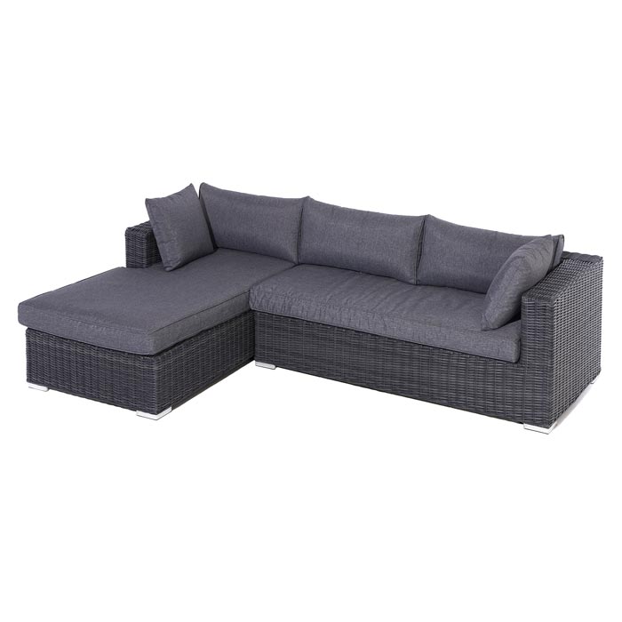 Grey Weave Corner Sofa Set